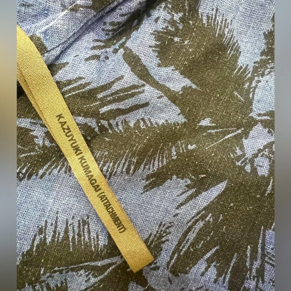ATTACHMENT by Kazuyuki‎ Kumagai Linen Cotton Hawaiian Floral Blouse top. Medium